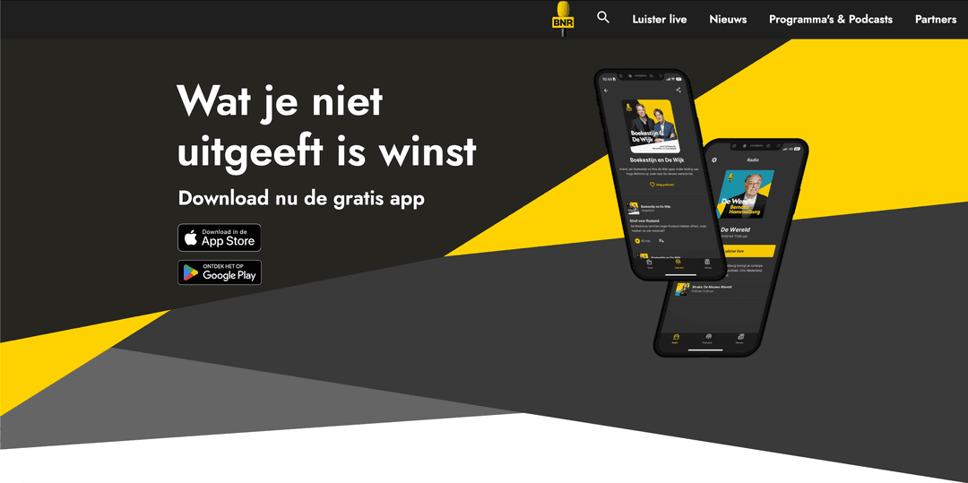 App information page homepage