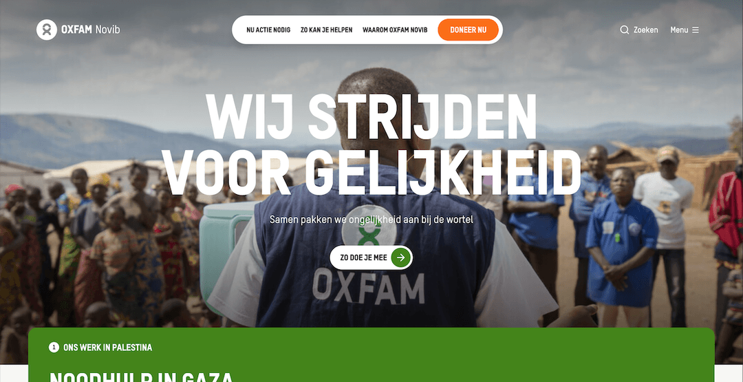 Oxfam Novib homepage